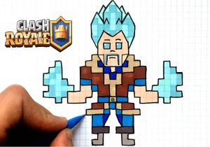 Coloriage Clash Royale sorcier De Glace Dessin sorcier De Glace Pixel Art Clash Royale