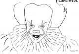 Coloriage Clown Tueur Halloween Pennywise Coloring Pages 2017 Sketch Free Printable