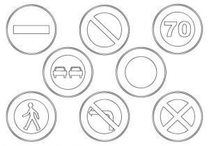 Coloriage Code De La Route Imprimer Des Coloriages De Panneaux De Signalisation De