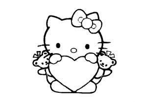 Coloriage Coeur Hello Kitty Coloriage Hello Kitty Gratuit A Colorier Az Coloriage
