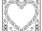 Coloriage Coeur St Valentin Dessin   Colorier D Un CÅur De La Saint Valentina Partir De