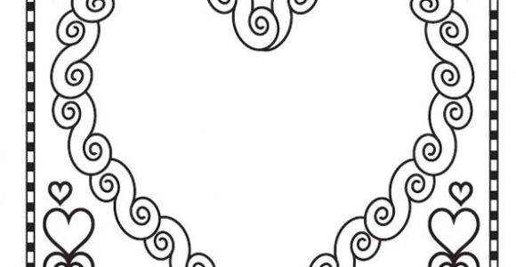 Coloriage Coeur St Valentin Dessin   Colorier D Un CÅur De La Saint Valentina Partir De