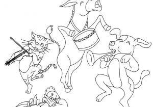 Coloriage Conte De Grimm Coloriages Coloriage Gratuit Les Musiciens De Brême Fr