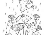 Coloriage Corbeau Renard Imprimer Coloriage D Un Groupe De Petites Bestioles sous La Pluie