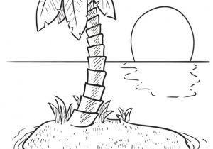 Coloriage Coucher De soleil Sur La Mer Coloriage Ile Deserte Avec Un Coucher De soleil Vacance