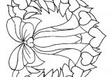 Coloriage Couronne De Fleurs A Imprimer Coloriage Couronne De Noel Simple Dessin Gratuit à Imprimer