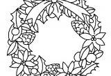 Coloriage Couronne De Fleurs A Imprimer Coloriage De Couronne De Fleurs De Noël Pour Colorier