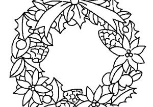 Coloriage Couronne De Fleurs A Imprimer Coloriage De Couronne De Fleurs De Noël Pour Colorier
