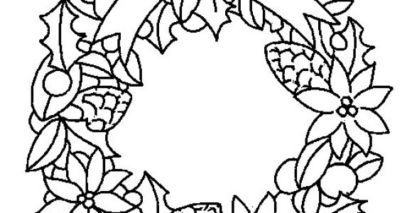 Coloriage Couronne De Fleurs A Imprimer Coloriage De Couronne De Fleurs De Noël Pour Colorier