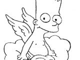 Coloriage D Ange A Imprimer Gratuit Coloriage Bart Est Un Ange Jecolorie
