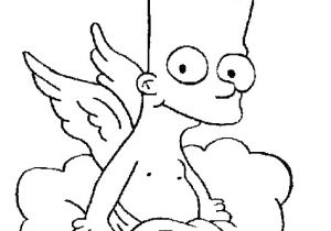 Coloriage D Ange A Imprimer Gratuit Coloriage Bart Est Un Ange Jecolorie