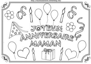 Coloriage D Anniversaire De Maman Dessin Facile Pour Anniversaire Maman