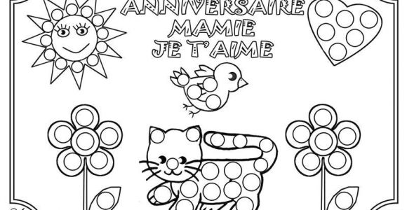Coloriage D Anniversaire Pour Mamie Coloriage Anniversaire Divers