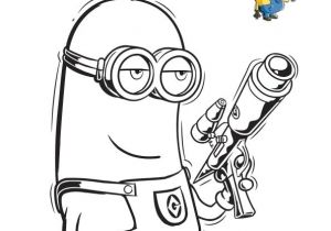 Coloriage D Arme A Imprimer Coloriage Minion Est Arme Et Tien Un Fusil Dessin