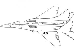 Coloriage D Avion De Chasse Coloriage Avion Militaire