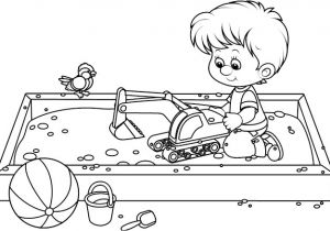 Coloriage D Enfant Qui Joue Coloriage Gratuit Un Enfant Qui Joue Dans Un Bac à Sable