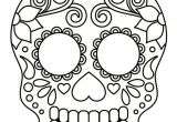 Coloriage D Halloween Squelette Coloriage Tªte De Mort Mexicaine 20 Dessins   Imprimer