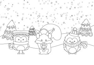 Coloriage D Hiver Gratuit à Imprimer Coloriage De Animaux Hiver Page Dessin à Imprimer Gratuite