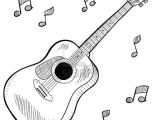 Coloriage D Instrument De Musique Gratuit Coloriage Guitariste Les Beaux Dessins De Personnages   Imprimer