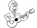 Coloriage D Instrument De Musique Gratuit Dessins Gratuits   Colorier Coloriage Guitariste   Imprimer