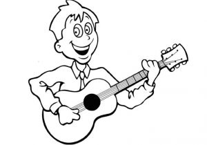 Coloriage D Instrument De Musique Gratuit Dessins Gratuits   Colorier Coloriage Guitariste   Imprimer