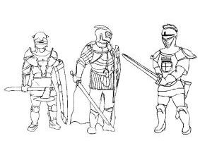 Coloriage D Un Chevalier Coloriages Chevaliers Dessins De Chevaliers   Colorier