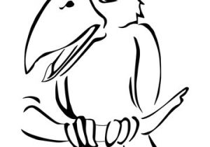 Coloriage D Un Corbeau Coloriage Mignon Corbeau Sur Une Branche