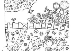 Coloriage D Un Jardin Printemps " Dans Mon Jardin Il Y A "