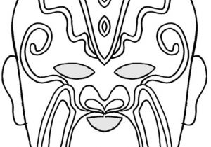 Coloriage D Un Masque Coloriage D Un Masque theatre Chinois N°2 Tête à Modeler