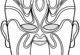 Coloriage D Un Masque Coloriage D Un Masque theatre Chinois N°3 Tête à Modeler