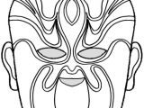 Coloriage D Un Masque Coloriage D Un Masque theatre Chinois N°3 Tête à Modeler