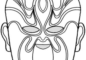 Coloriage D Un Masque Coloriage D Un Masque theatre Chinois N°3 Tête à Modeler