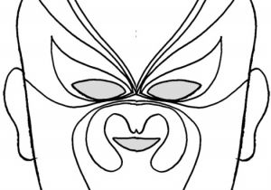 Coloriage D Un Masque Coloriage D Un Masque theatre Chinois N°4 Tête à Modeler