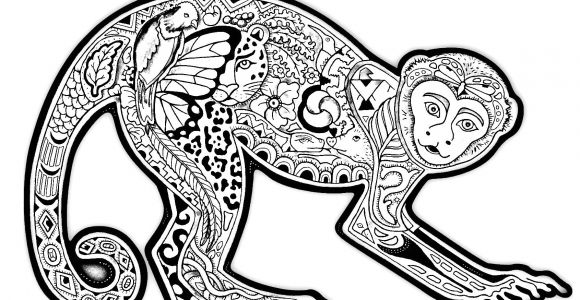 Coloriage D Un Singe Free Coloring Page Coloring Difficult Monkey A Coloring