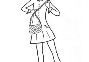 Coloriage D Une Femme Une Jeune Fille Portant Une Robe Une Bandoulière Et Des