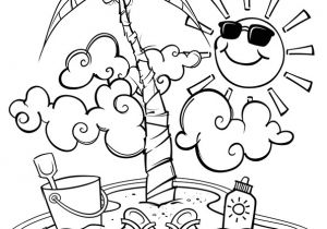 Coloriage D Une Ile Coloriage D’une Petite île Avec Un Palmier Un Seau Des