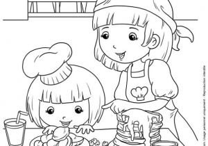 Coloriage D Une Maman Coloriage D’une Petite Fille Qui A Hâte De Manger Les