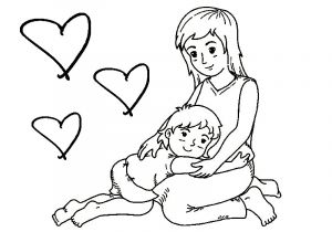 Coloriage D Une Maman Coloriages Fêtes Des Mères