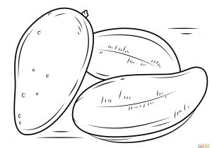 Coloriage D Une Mangue Coloriage Mangues