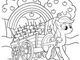 Coloriage D Une Pomme A Colorier Un Dessin Du Pony Applejack Entrain De Tirer Une
