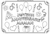 Coloriage De Anniversaire Maman Dessin Facile Pour Anniversaire Maman