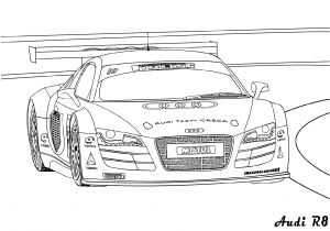 Coloriage De Audi R8 A Imprimer Coloriages De Bagnoles Dessin à Colorier Audi R8