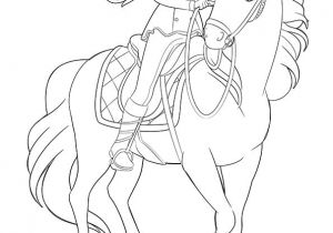 Coloriage De Barbie Cheval Coloriage Stacie A Cheval Sur Hugolescargot