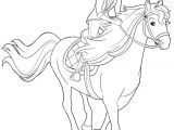 Coloriage De Barbie Cheval Coloriage Stacie Au Trop Avec son Cheval Sur Hugolescargot