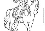 Coloriage De Barbie Cheval Coloriages Barbie Sur son Cheval Fr Hellokids