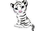 Coloriage De Bébé Animaux Mignon Stickers Bébé Tigre Blanc Sticker Tigre Blanc Autocollant Animaux