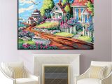 Coloriage De Belle Maison Acheter Dream Villa Diy Peinture Par Numéros Kits Coloriage Belle Maison toile Huile S Unique Cadeaux Salon Décor Cadre De $27 73 Du Watchsaler