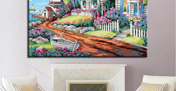 Coloriage De Belle Maison Acheter Dream Villa Diy Peinture Par Numéros Kits Coloriage Belle Maison toile Huile S Unique Cadeaux Salon Décor Cadre De $27 73 Du Watchsaler