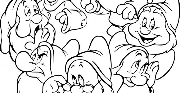 Coloriage De Blanche Neige Et Les 7 Nains Dessus Coloriage A Imprimer Blanche Neige Et Les 7 Nains