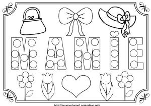 Coloriage De Bonne Fete Mamie Coloriage   Gommettes Mamie